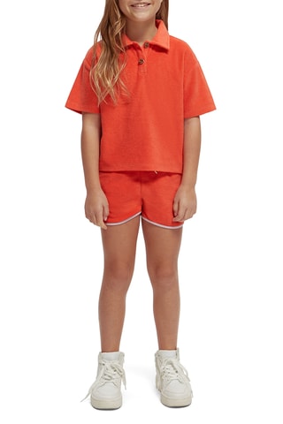 Polo em algodão biológico - Laranja