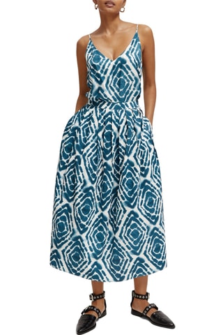 Camisola de interior tie and dye - Azul-petróleo