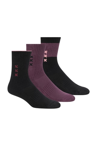 3 pares de meias em algodão biológico - Preto