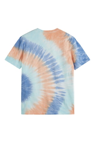 T-shirt tie and dye - Azul-celeste e laranja