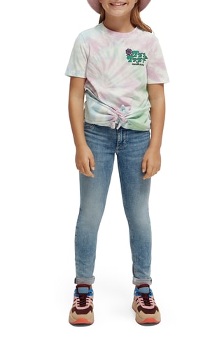 T-shirt tie and dye em algodão biológico - Violeta