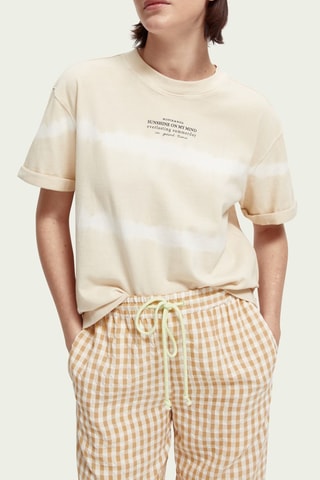 T-shirt em algodão biológico - Bege