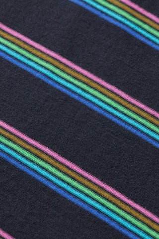 T-shirt em algodão biológico - Preto e turquesa