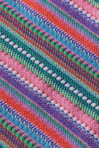 T-shirt slim - Rosa e turquesa