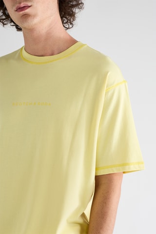 T-shirt em algodão biológico - Amarelo