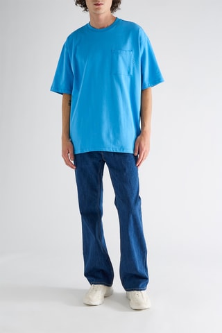 T-shirt em algodão biológico - Azul