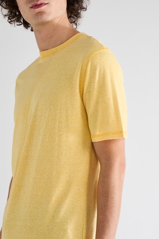 T-shirt em algodão biológico - Amarelo