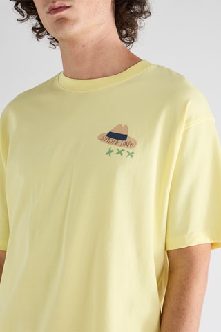 T-shirt em algodão biológico - Amarelo
