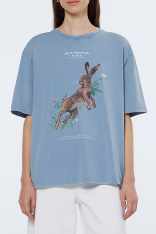 T-shirt loose - Azul