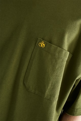 T-shirt em algodão biológico - Caqui