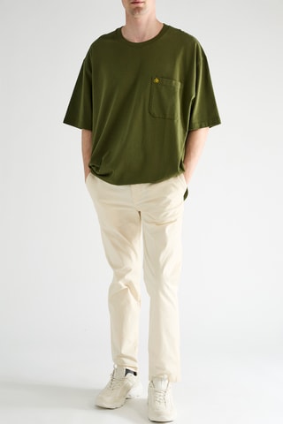 T-shirt em algodão biológico - Caqui