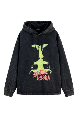 Sweat relaxed com capuz - Preto