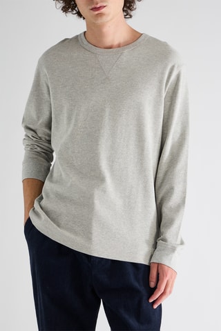 Sweat em algodão biológico - Cinzento-claro