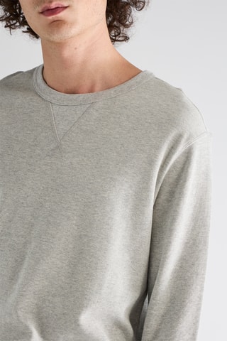 Sweat em algodão biológico - Cinzento-claro