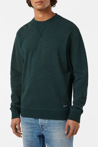 Sweat em algodão biológico - Verde-escuro