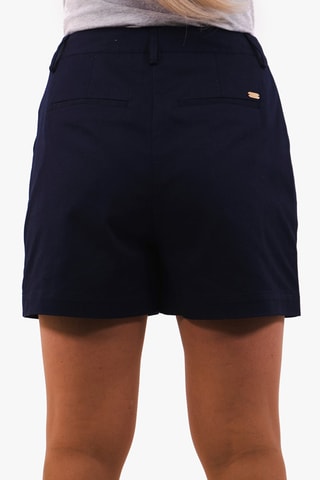 Calções chino em algodão biológico - Azul-marinho