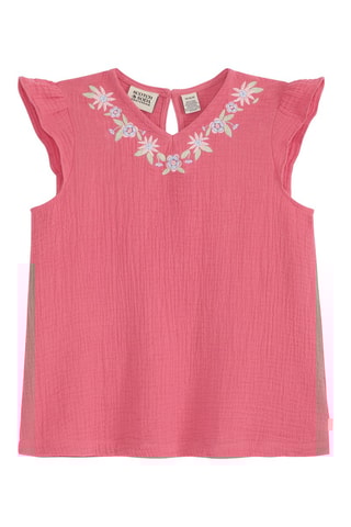 Blusa e calças de ganga - Rosa e azul-claro