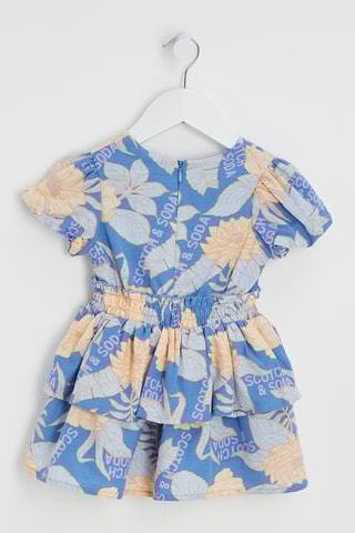 Vestido e casaco de malha - Azul e rosa