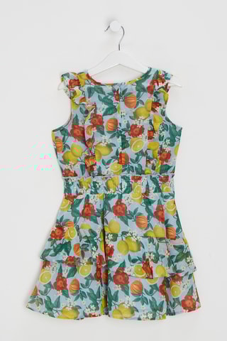 Vestido e casaco de ganga - Azul-marinho e verde