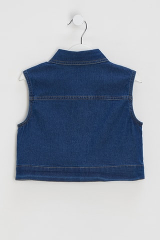 Vestido e casaco de ganga - Azul-marinho e verde