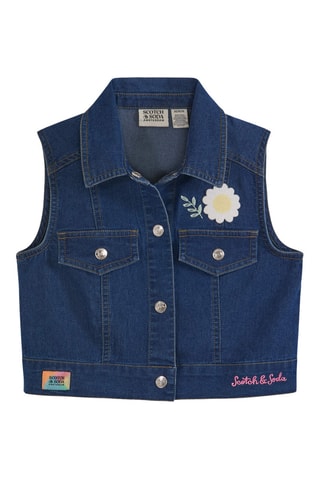 Vestido e casaco de ganga - Azul-marinho e verde