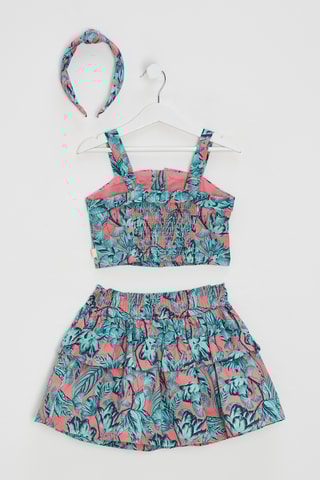 Conjunto de 3 peças - Rosa e azul