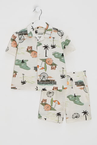 Camisa e calções - Bege