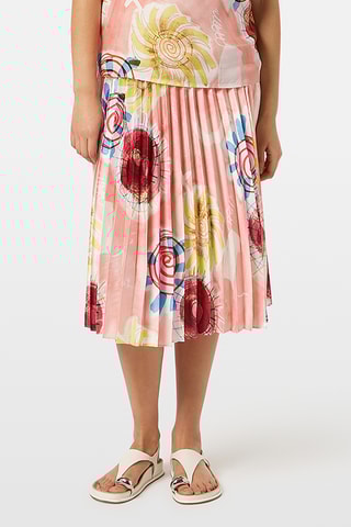 Saia plissada - Rosa