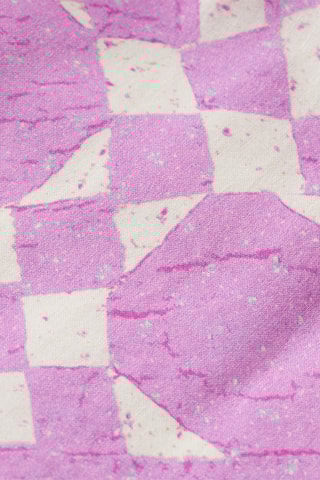 Saia com folhos - Rosa-escuro