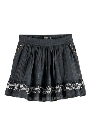 Saia com folhos - Antracite