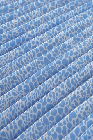 Saia plissada - Azul-celeste