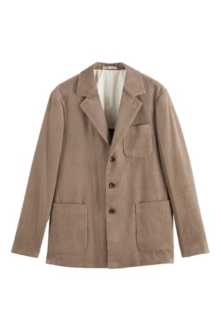 Blazer em veludo - Bege