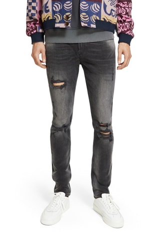 Calças de ganga skinny - Cinzento