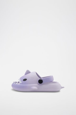 Tongs à motif requin - Violet clair