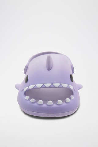 Tongs à motif requin - Violet clair