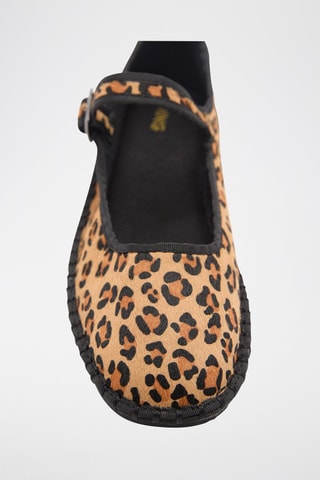 Ballerines cuir léopard - Marron et noir