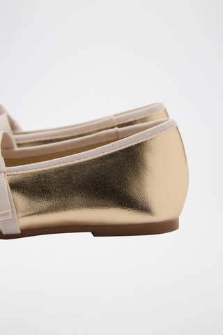 Ballerines bride métallisée - Doré