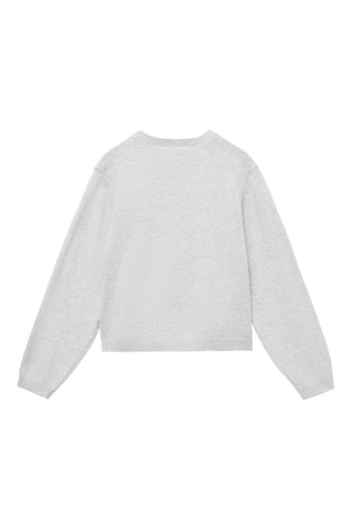 Cardigan maille coton - Gris clair chiné