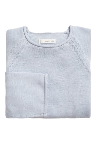 Pull-over maille coton - Bleu clair