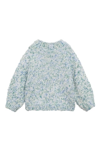 Pull-over bicolore maille - Vert d'eau