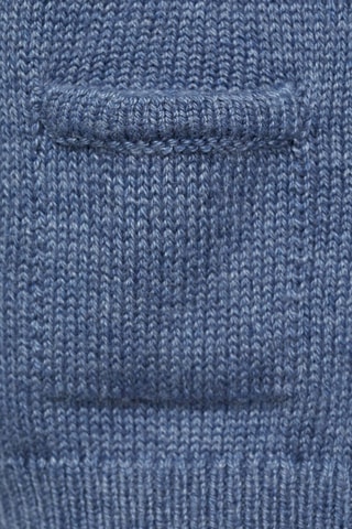 Pull-over maille capuche - Bleu