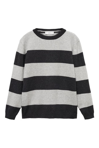 Pull-over en maille à rayures - Anthracite