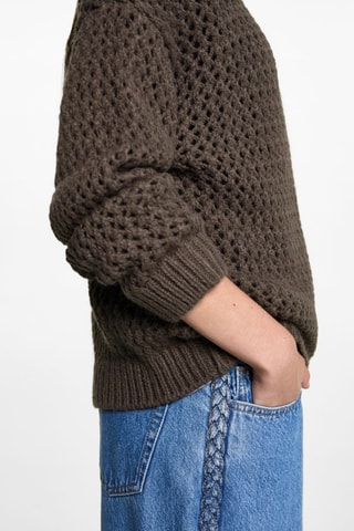 Pull-over maille texturé - Gris