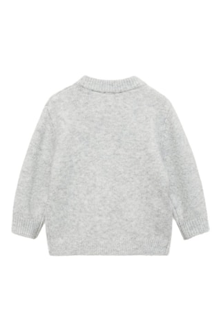 Pull-over étoiles sequins - Gris clair chiné