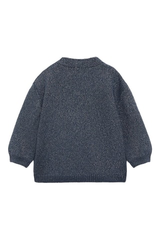 Cardigan maille Lurex - Bleu nuit