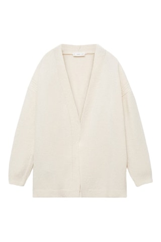 Cardigan maille col V - Écru