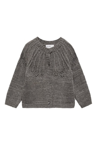 Cardigan maille boutons - Gris chiné