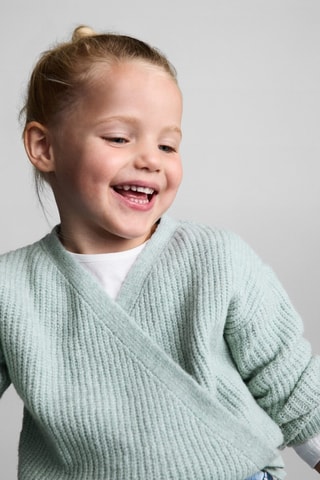 Cardigan cache-coeur noeud - Vert pastel