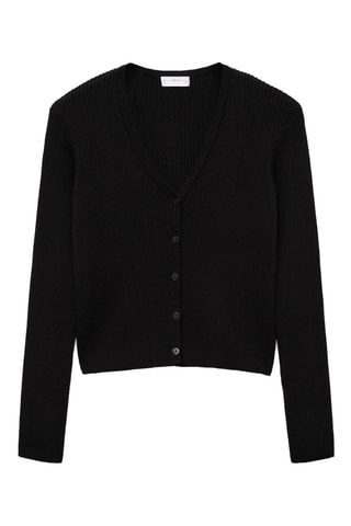 Cardigan maille boutons - Noir