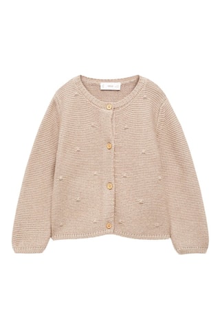 Cardigan maille boutons - Beige